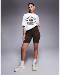ASOS - Weekend Collective Co-Ord Legging Short With Heart Graphic - Lyst