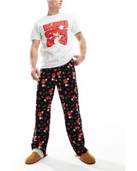 ASOS - Pijama color crudo y con estampado - Lyst