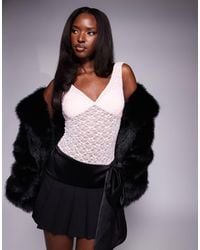 AFRM - Alexis Off The Shoulder Lace Bodysuit - Lyst
