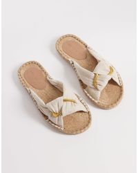 ASOS - Wide fit – jade – geknotete espadrille-mules - Lyst