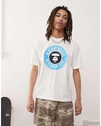 Aape By A Bathing Ape - Camiseta Blanco Hueso Con Logo Estampado De Aape By A Bathing Ape - Lyst