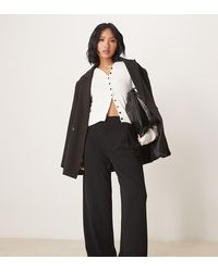 JDY Petite - Pantaloni A Fondo Ampio Sartoriali Neri - Lyst