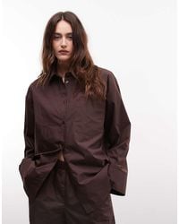 Noisy May - Oversized Shirt Co-ord With Lace Pocket Detail - Lyst