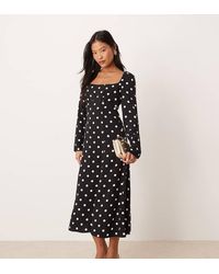 Nobody's Child Petite - Delilah Square Neck Midi Dress - Lyst