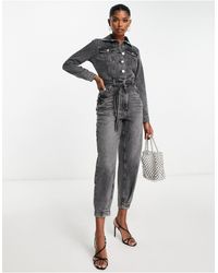 River Island – jeans-overall - Weiß