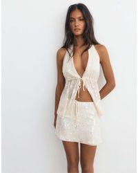Pull&Bear - Mini-jupe ornée - Lyst