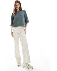 ONLY - Cropped Gebreid T-Shirt - Lyst