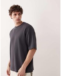 ASOS COLLECTIVE - Super Heavyweight Oversized Waffle Texture T-shirt - Lyst