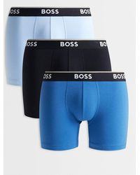 BOSS - Power 3 Pack Contrast Waistband Boxer Briefs - Lyst