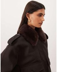 GOOD AMERICAN - Faux Fur Collar Jacket With Cargo Pockets - Lyst
