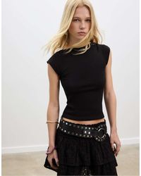 Stradivarius - Basic Boatneck T-shirt - Lyst