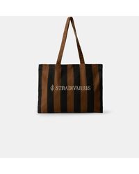 Stradivarius - Striped Tote Bag - Lyst