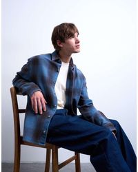 TOPMAN - Relaxed Fit Washed Check Shirt - Lyst