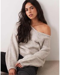 Jdy - Oversized Reversible Knit Jumper - Lyst