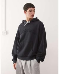 Collusion - Boxy Hoodie With Drawstring And Appliqué Logo - Lyst