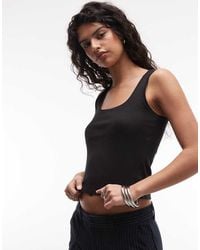 Monki - 90's Ribbed Tank Top - Lyst