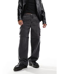 Liquor N Poker - Rapture baggy Fit Jeans With Script Detail - Lyst