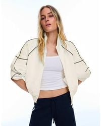 Bershka - Contrast High Neck Jacket - Lyst
