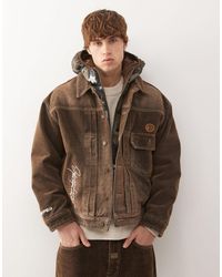 Aape By A Bathing Ape - Aape By A Bathing Ape Denim Jacket With Camo Padded Hood - Lyst