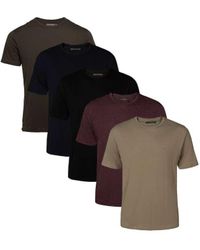 French Connection - 5 Pack Cotton Crew Neck Short Sleeve T-Shirts - Lyst