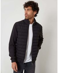 Threadbare - Quilted Hybrid Funnel Neck Jacket - Lyst