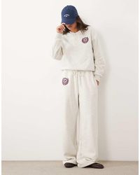 GOOD AMERICAN - Brushed Fleece Straight Leg Sweatpants Co-Ord - Lyst