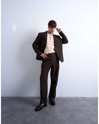 TOPMAN - Blazer Vestibilità Comoda A Righe - Lyst