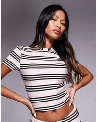 Kaiia - Exclusive Super Soft Jersey Cropped T-shirt - Lyst