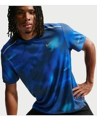 Nike - M Nk Df Uv Miler Aop Ss Dri-fit Short-sleeve Running Top - Lyst