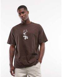 Element - T-Shirt Met Sleutelhanger-Print Op De Borst - Lyst