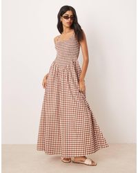 ASOS - Scoop Neck Crinkle Maxi Dress With Cross Back - Lyst