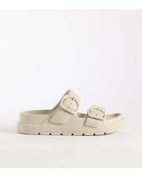 ASOS - Wide Fit Finn Flatform Double Buckle Slider - Lyst