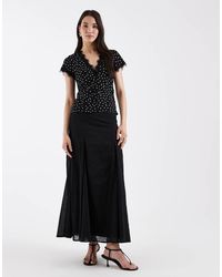 ASOS - Cotton Godet Maxi Skirt - Lyst