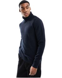 SELECTED - Roll Neck Knit Jumper - Lyst