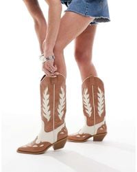 SEQWL - Lexus Colourblock Western Boots - Lyst