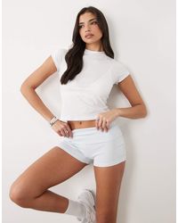 Gina Tricot - Fold Over Hotpant Shorts - Lyst