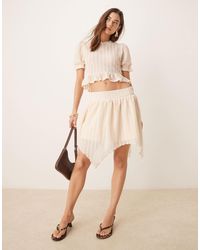 ASOS - Co-ord Textured Ruffle Hanky Hem Mini Skirt - Lyst