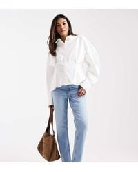 ASOS - Asos Design Maternity Slim Fit Comfort Mom Jeans - Lyst