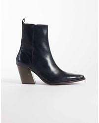 ASOS - Chelsea Boots With Concealed Gusset With Leather Detailing - Lyst