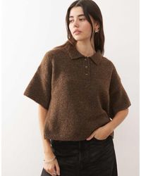 Collusion - Knitted Short Sleeve Polo - Lyst