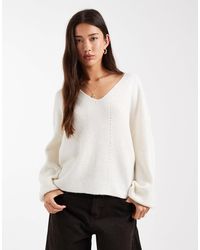 Threadbare - Fluffy V Neck Slouchy Sweater - Lyst