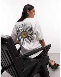 AllSaints - Petal Etta Short Sleeve Graphic Logo T-shirt With Back Print - Lyst