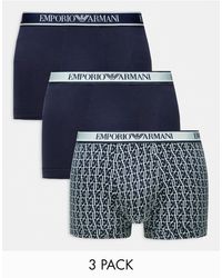Emporio Armani - Bodywear 3 Pack Trunks - Lyst