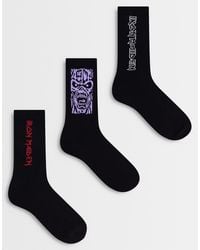 ASOS - 3 Pack Socks With Iron Maiden Graphic - Lyst