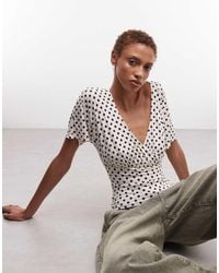 Reclaimed Vintage - Wrap Cinch Waist Top - Lyst