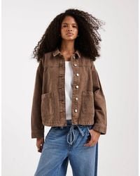 Vero Moda - Denim Shacket With Front Pockets - Lyst