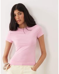 Miss Selfridge - Sculpted Short Sleeve Tee - Lyst
