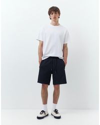 Pull&Bear - Piqué Jogger Bermuda Shorts - Lyst