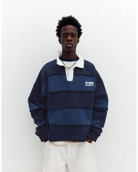 Pull&Bear - Stwd - chemise à rayures avec col polo - Lyst