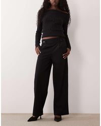 Jdy - Button Detail Wide Leg Dad Trousers - Lyst